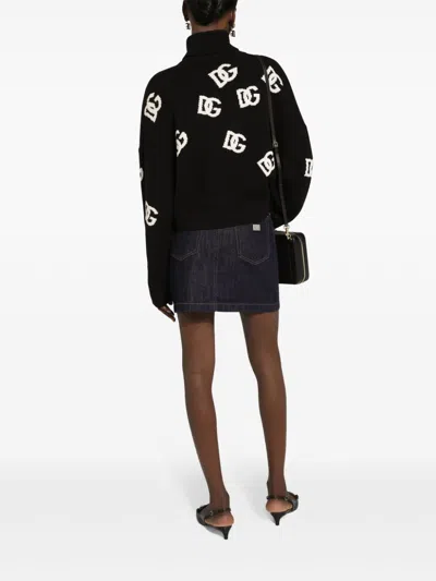 Dolce & Gabbana Intarsia-knit Logo Virgin Wool Jumper