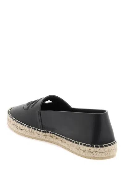 Dolce & Gabbana Logo-embossed Leather Espadrilles