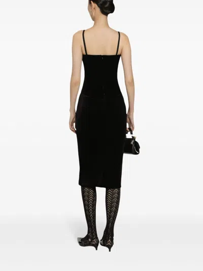 Dolce & Gabbana Velvet Calf-length Corset Dress