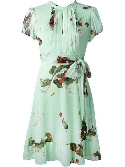 Red Valentino Daisy And Cherry Print Dress