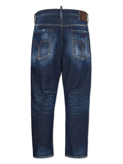 Dsquared2 Blue Cotton Blend Jeans