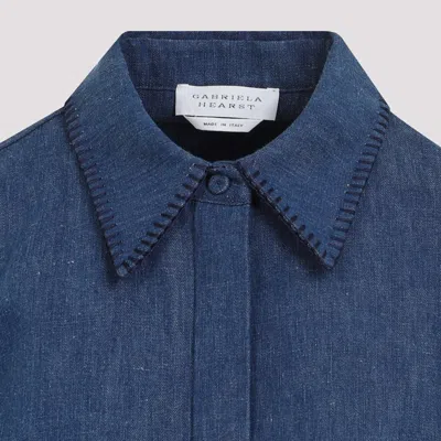 Gabriela Hearst Denim Blue Recycled Cotton Cruz Shirt