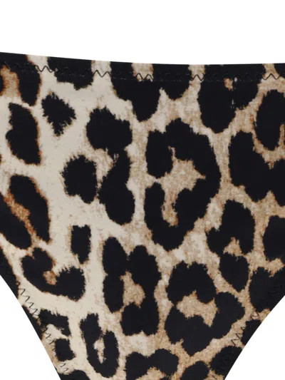 Ganni Animalier Bikini Bottom Costumes Brown
