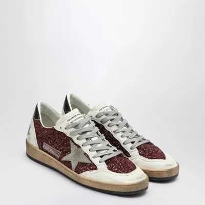 Golden Goose Ball-star Leather-trimmed Glitter Sneakers