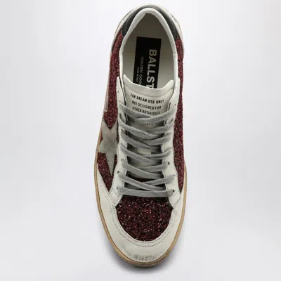 Golden Goose Ball-star Leather-trimmed Glitter Sneakers