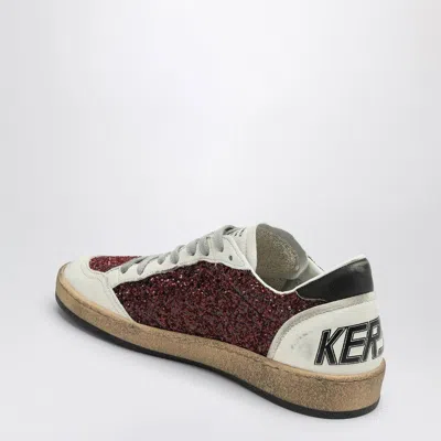 Golden Goose Ball-star Leather-trimmed Glitter Sneakers