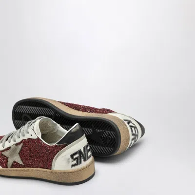 Golden Goose Ball-star Leather-trimmed Glitter Sneakers