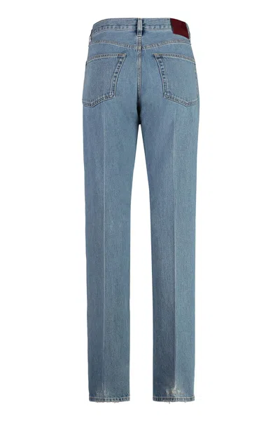 Gucci Logo Patch Straight-leg Jeans