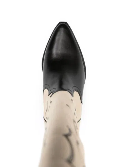 Isabel Marant Leila Leather And Suede Cowboy Boots