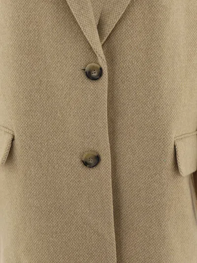 Isabel Marant Étoile Tailored Textured Fabric Coat With Back Vent