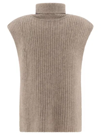 Isabel Marant Étoile Megan Turtleneck Sweater Vest In Gray