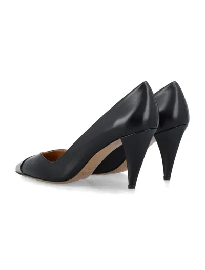 Isabel Marant Palda Black Pumps With Metallic Toe Cap