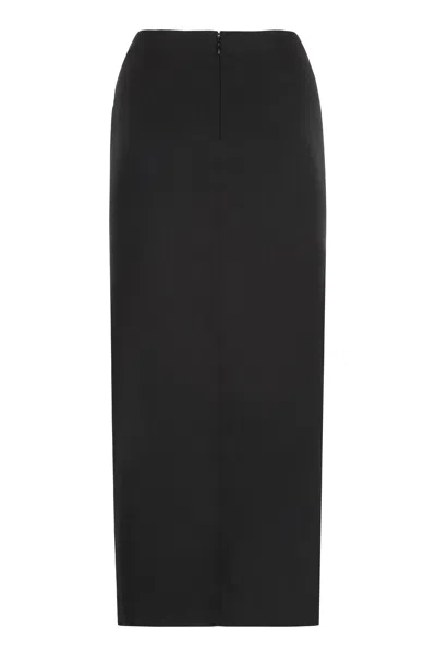 Isabel Marant Marine Serre Cady Front Slit Midi Skirt