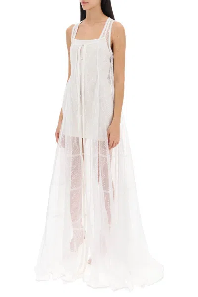 Jacquemus La Robe Dentelle Sheer Panelled Gown