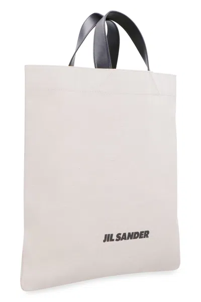 Jil Sander Man Handbag Ivory Size - Textile Fibers, Soft Leather