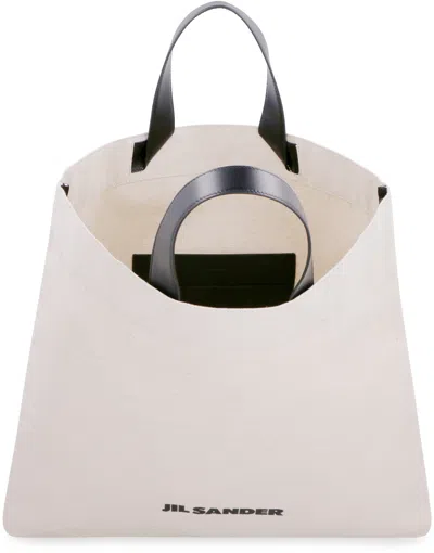 Jil Sander Man Handbag Ivory Size - Textile Fibers, Soft Leather