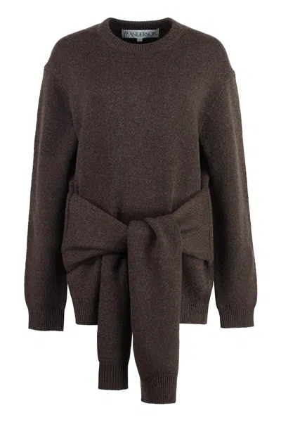 Jw Anderson Draped Tie-front Sweater