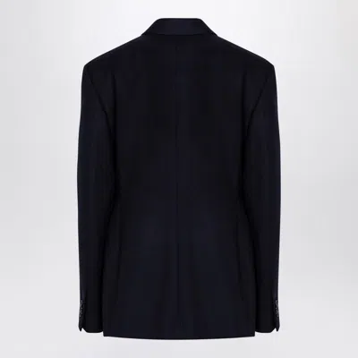 Loewe Navy Blue Double-breasted Jacket In Wool Men