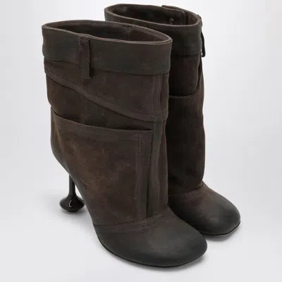 Loewe Suede Ankle Boots With 9 Cm Heel Height For Women