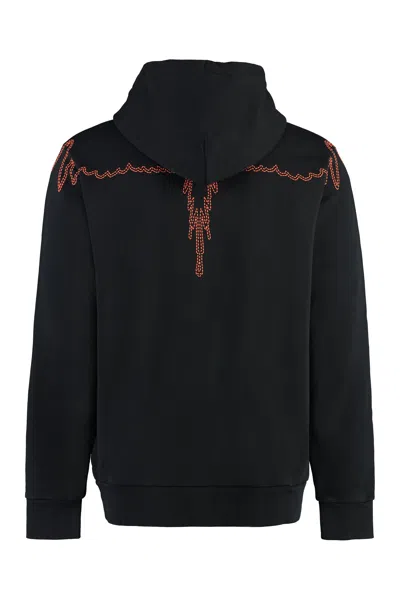 Marcelo Burlon County Of Milan Stitch Wings Cotton Hoodie