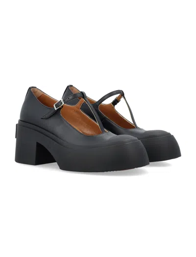 Marni Bold Maryjane T-bar Block Heel Closed Toe
