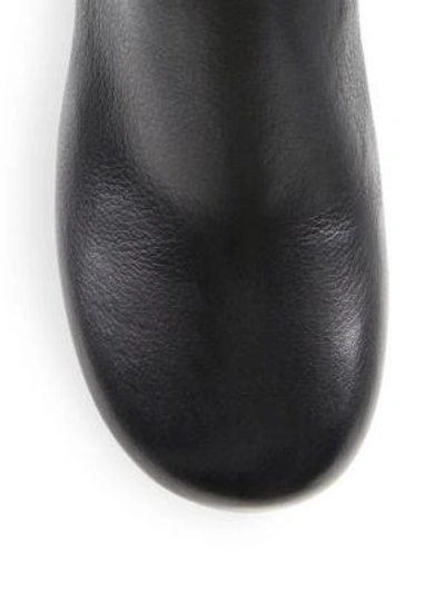 Shop Maison Margiela Leather Laser-cut Heel Booties In Black