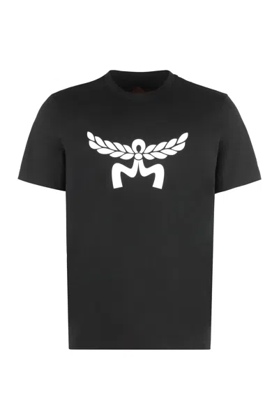 Mcm Laurel Logo Print T-shirt In Organic Cotton