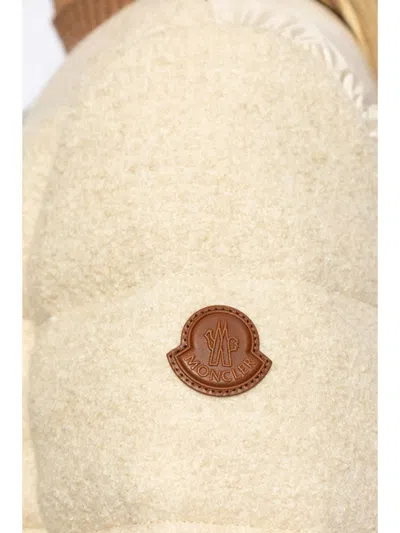 Moncler Serinde Leather-trimmed Quilted Wool-blend Bouclé Down Jacket