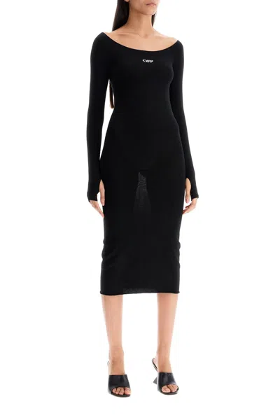 Off-white Lightweight Knit Midi Dress