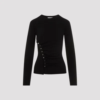 Rabanne Ruched Design Long Sleeves Top