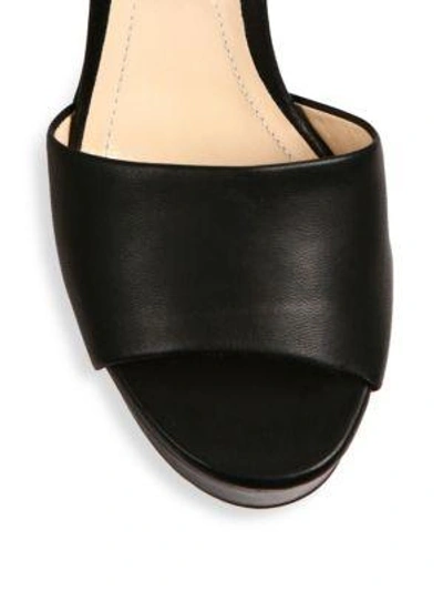 Shop Nicholas Kirkwood Maya Pearly Heel Leather Platform Sandals In Black