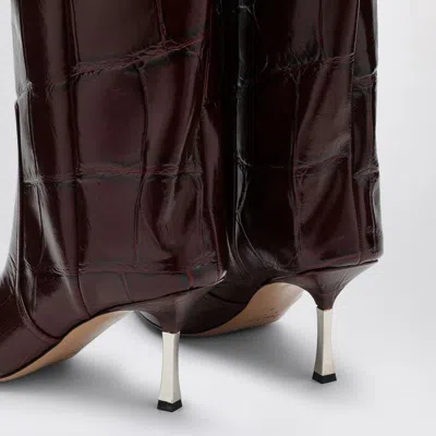 Paris Texas Bettina 55 Crocodile-effect Leather Knee-high Boots