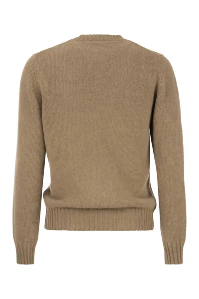 Pt01 Crew-neck Pullover In Wool And Angora Blend