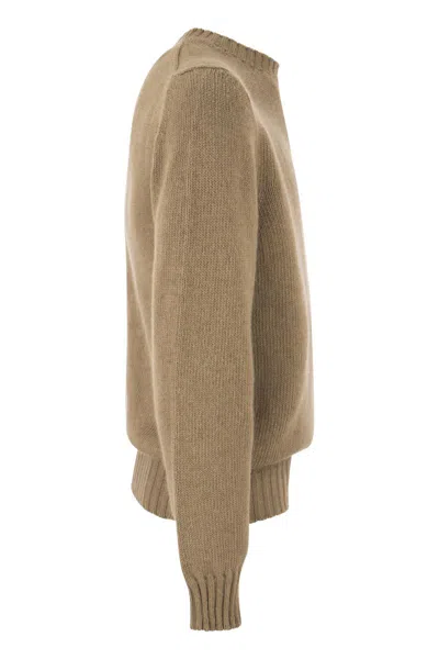 Pt01 Crew-neck Pullover In Wool And Angora Blend