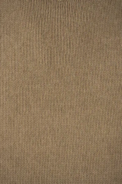 Pt01 Crew-neck Pullover In Wool And Angora Blend