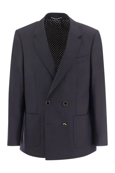Pt01 Double-breasted Jacket In Wool Blend