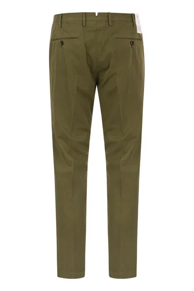 Pt01 Superslim Trousers In Cotton And Silk