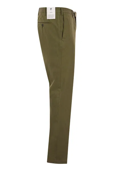 Pt01 Superslim Trousers In Cotton And Silk