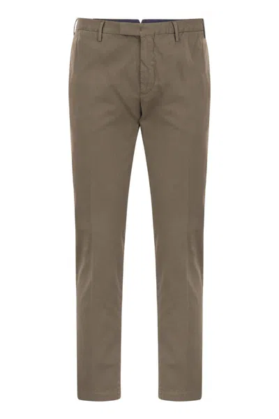Shop Pt01 Superslim Trousers In Cotton And Silk