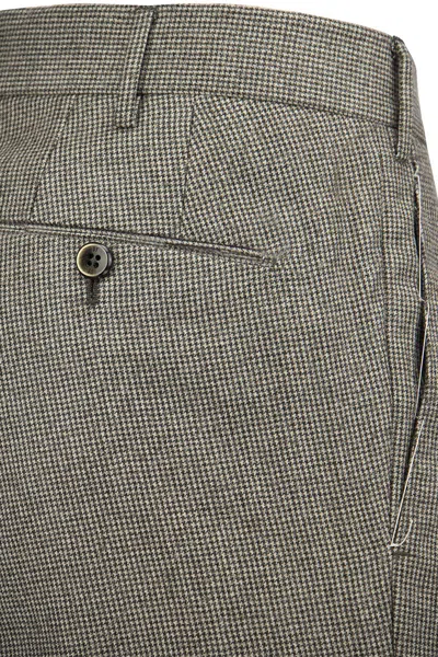 Pt01 Super Slim Pied De Poule Wool Trousers
