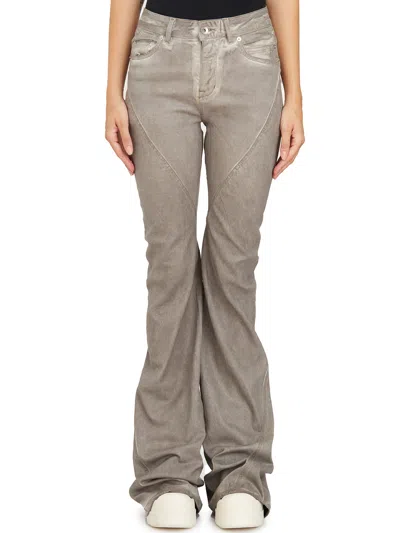 Rick Owens Pantaloni In Denim Bias Bootcut Dust