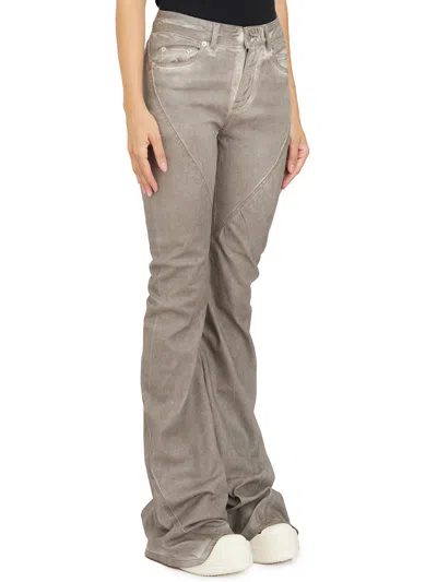 Rick Owens Pantaloni In Denim Bias Bootcut Dust