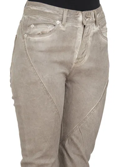 Rick Owens Pantaloni In Denim Bias Bootcut Dust