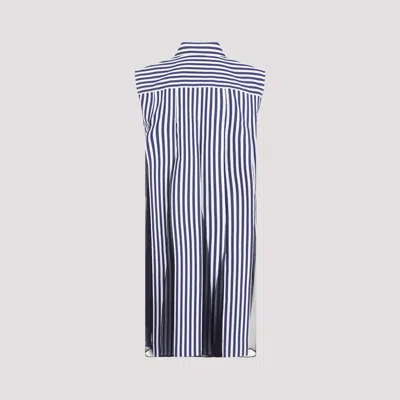 Sacai Thomas Mason Striped Mini Shirt Dress