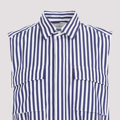 Sacai Thomas Mason Striped Mini Shirt Dress