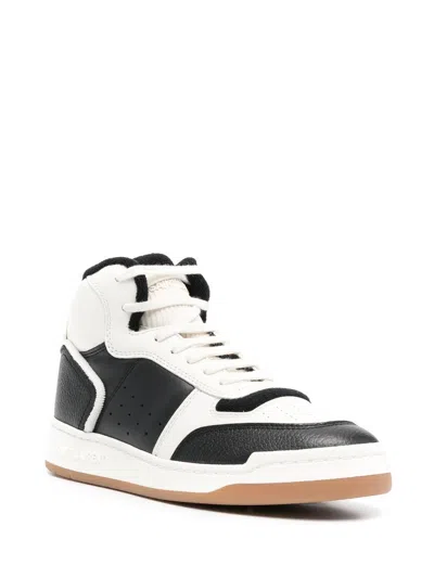 Saint Laurent High-top Leather Sneakers Contrast Panels