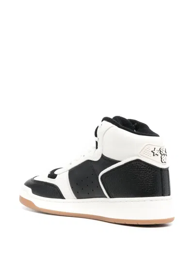 Saint Laurent High-top Leather Sneakers Contrast Panels