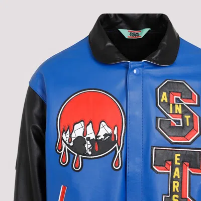 Saint Mxxxxxx X Denim Tears Leather Varsity Jacket