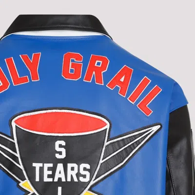 Saint Mxxxxxx X Denim Tears Leather Varsity Jacket