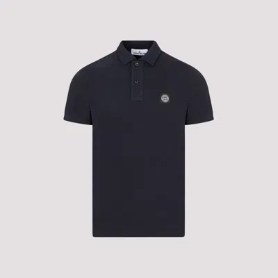 Stone Island Black Piquet Polo Shirt